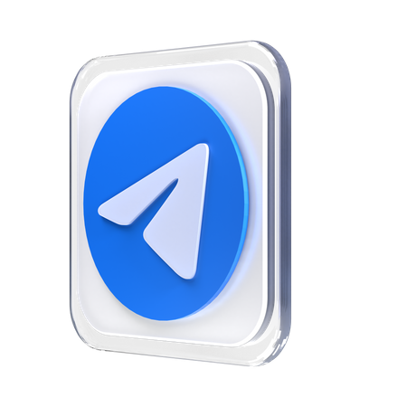 Free Telegram  3D Logo