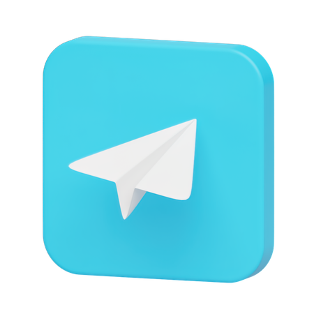 Free Telegram Logo 3D Illustration