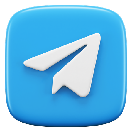 Free Telegram  3D Icon