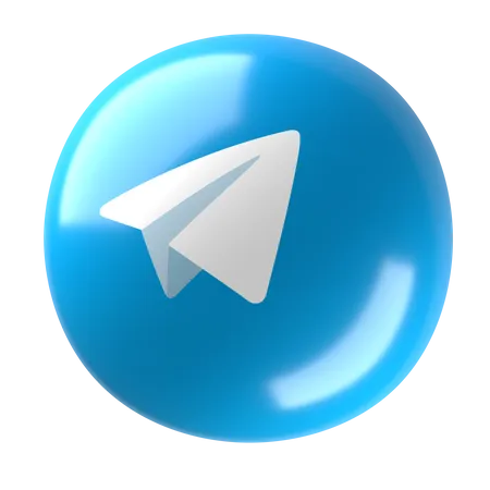 Free Telegram  3D Icon
