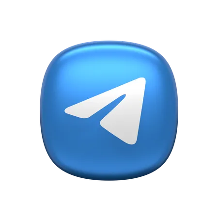 Free Telegram Social Media 3 D Icon Render 3D Icon