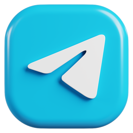 Free Logotipo do telegrama  3D Icon