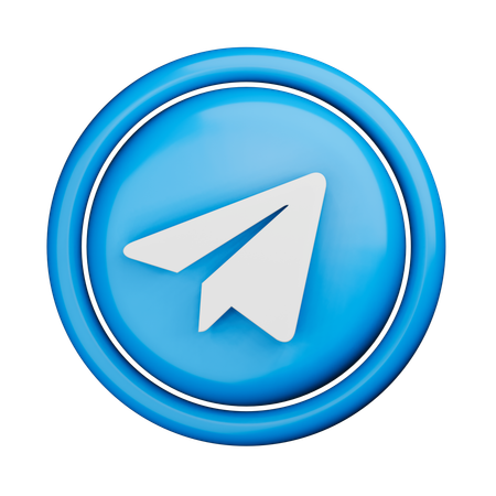 Free Telegram Logo  3D Icon