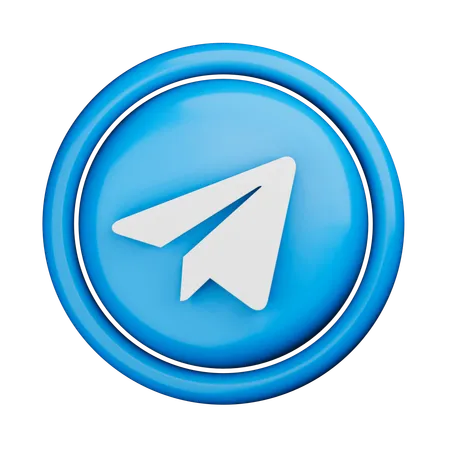 Free Telegram Logo  3D Icon