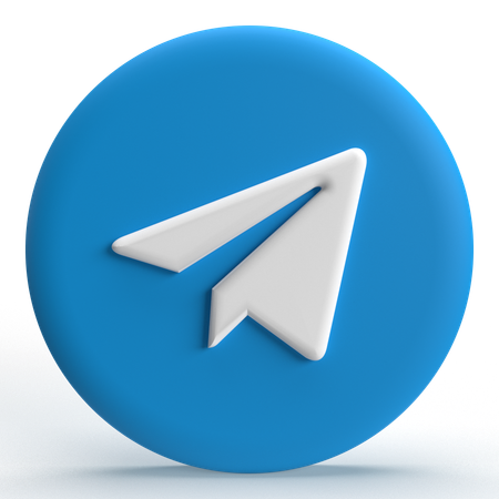 Free Telegram Logo  3D Icon