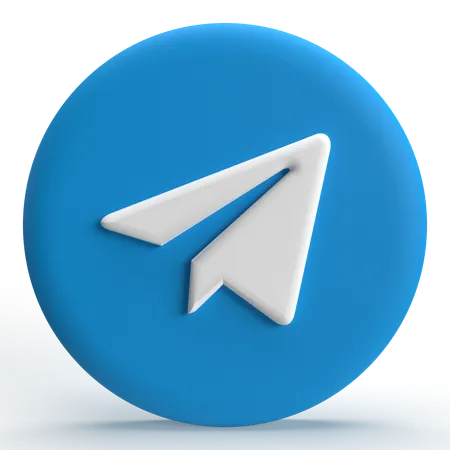 Free Telegram Logo  3D Icon