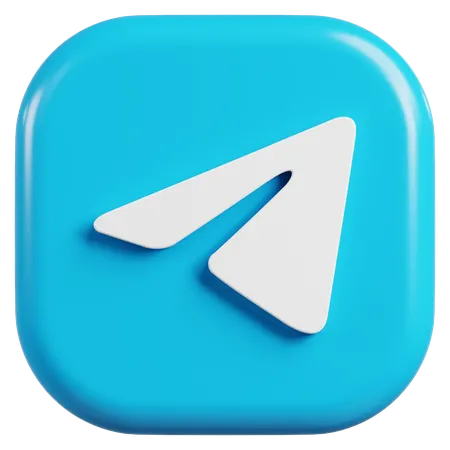 Free Telegram Logo  3D Icon