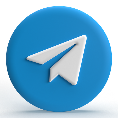 Free Telegram Logo  3D Icon