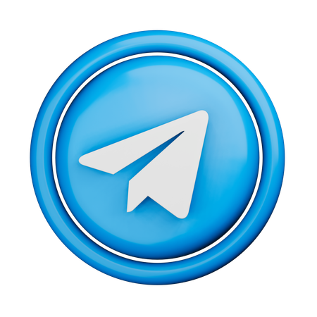 Free Telegram Logo  3D Icon