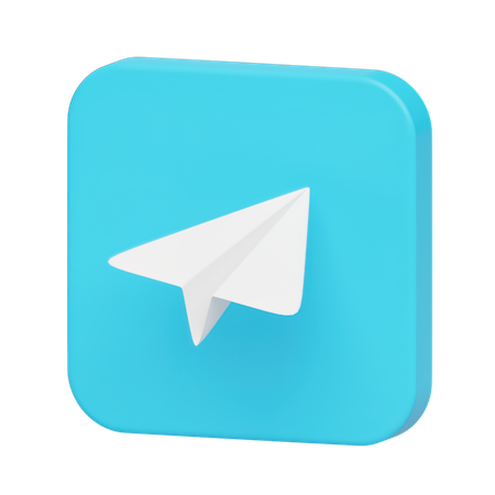 Free Telegram Logo  3D Illustration