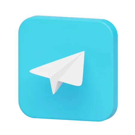 Free Telegram Logo  3D Illustration