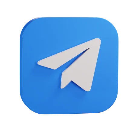 Free Telegram logo 3D Icon