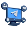 Telegram On Desktop Monitor