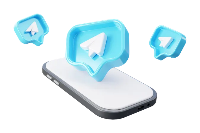 Free Marketing de telegrama  3D Icon