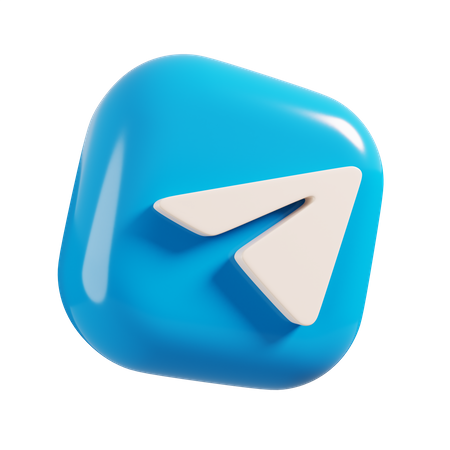 Free Telegrame  3D Logo