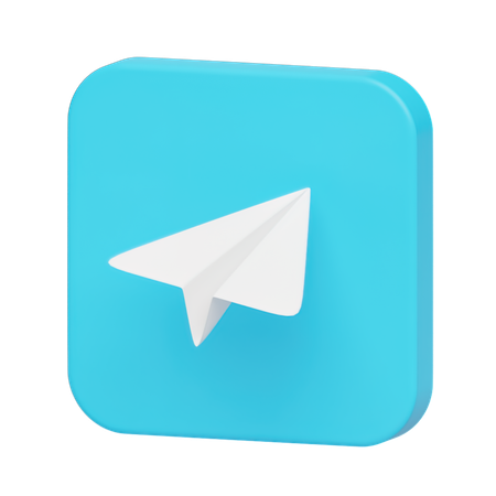 Free Logo du télégramme  3D Illustration