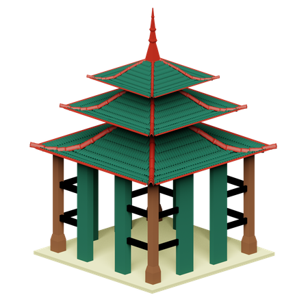 Free Temple japonais  3D Illustration