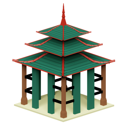 Free Templo japonés  3D Illustration