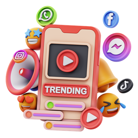 Free Tendances des médias sociaux  3D Icon
