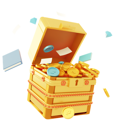 Free Tesoro de dinero  3D Icon