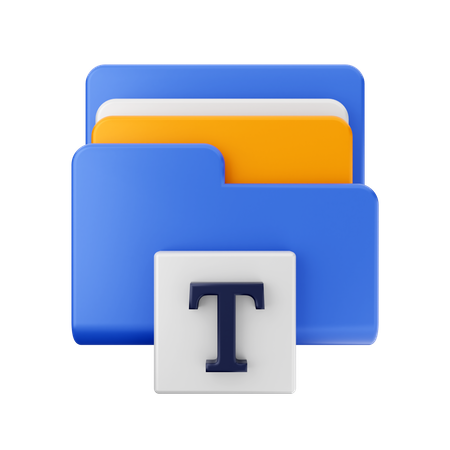 Free Textordner  3D Icon