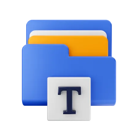 Free Textordner  3D Icon