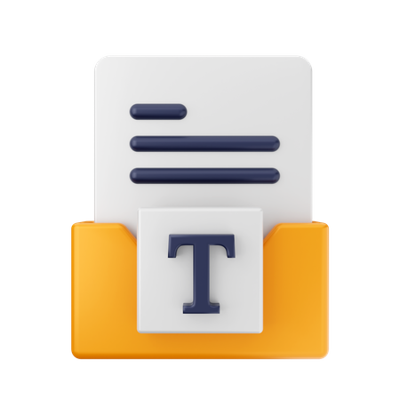 Free Textordner  3D Icon