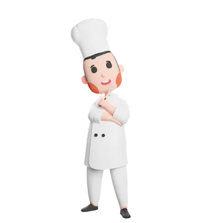 Free Cute Cheff Made Your Food Tasty 3D Illustration