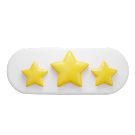 Free Three Star Rating  3D Icon