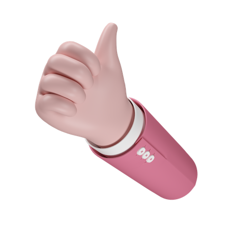 Free Thumb Up Hand Gesture  3D Icon
