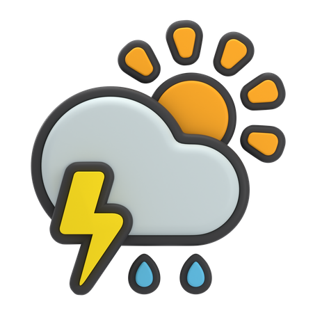 Free Thunder Storm Day  3D Icon