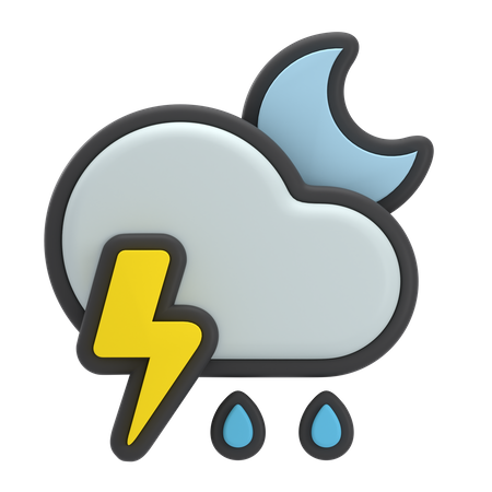 Free Thunder Storm Night  3D Icon