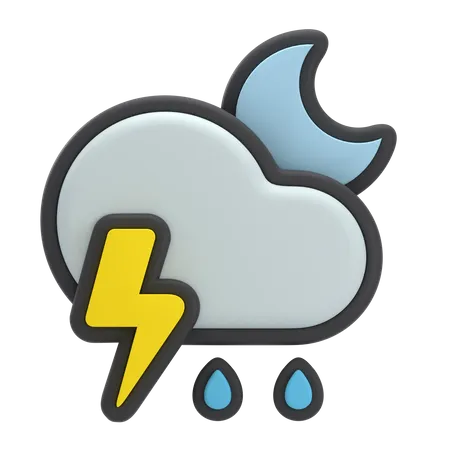 Free Thunder Storm Night  3D Icon