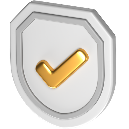 Free Tick Shield  3D Icon