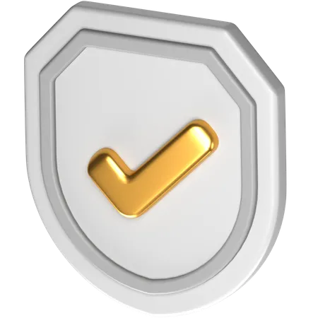 Free Tick Shield  3D Icon
