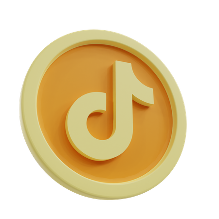 Free Tiktok Coin  3D Icon