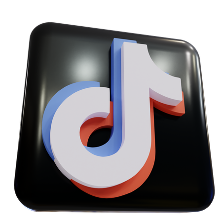 Free Tiktok Logo  3D Icon