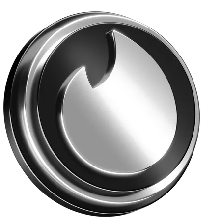 Free 3 D Tinder Logo In Silver And Black 3D Icon