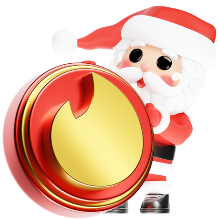 Free クリスマスのTinderを持つサンタ・カルス  3D Icon