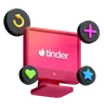 Tinder On Desktop Monitor