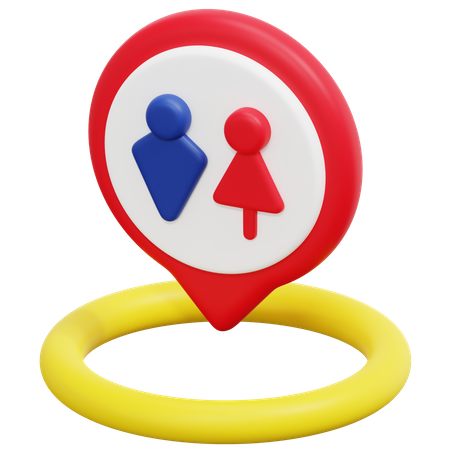 Free Toilettenstandort  3D Icon
