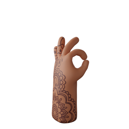 Free Tout va bien, signe avec la main  3D Icon