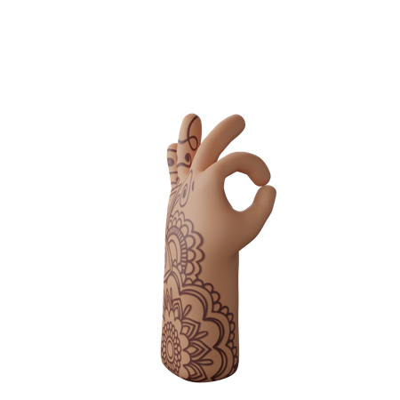 Free Tout va bien, signe avec la main  3D Icon