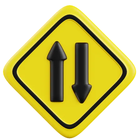 Free Trafic bidirectionnel  3D Icon