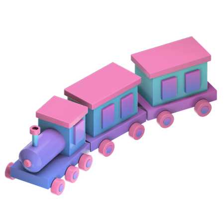 Free Train  3D Illustration