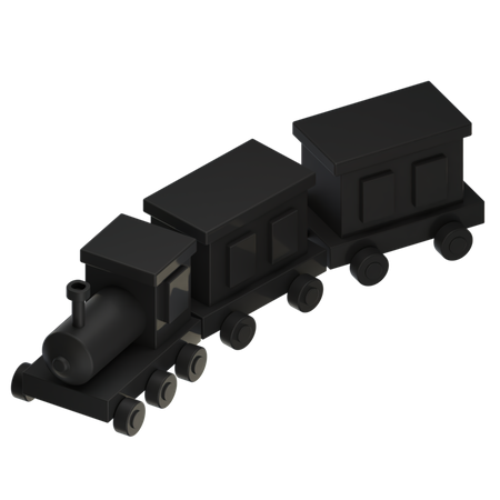 Free Train  3D Icon