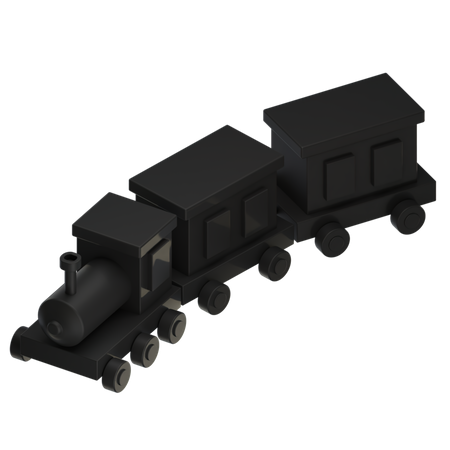 Free Train  3D Illustration