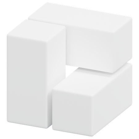 Free Tri Block Structure  3D Icon