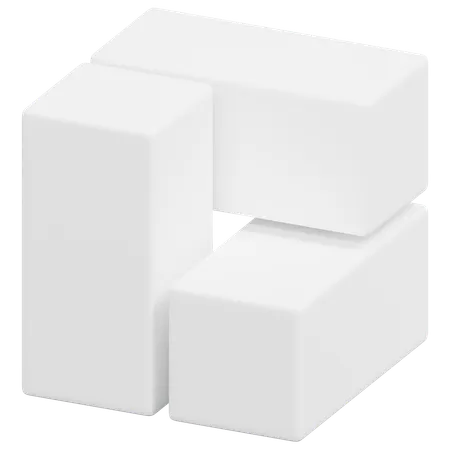 Free Tri Block Structure  3D Icon