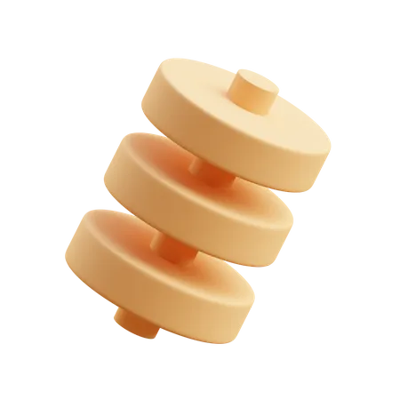 Free Tri Cylinders On Stick  3D Illustration